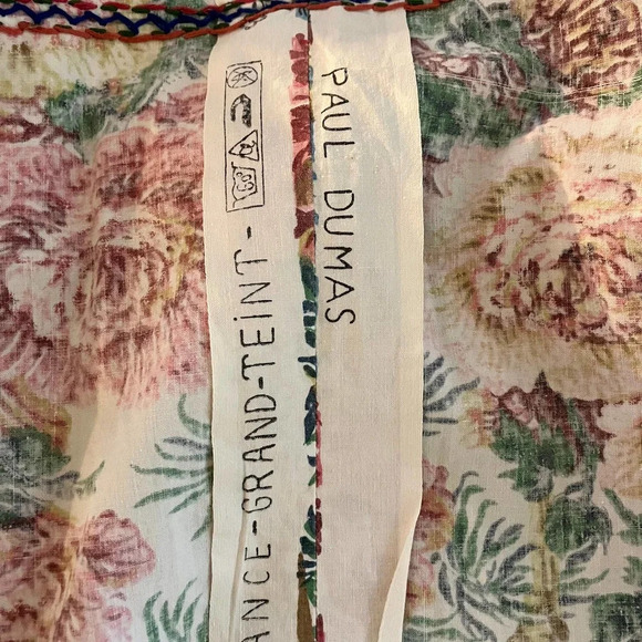 Vintage 50s Ribbon Belt Circle Skirt Lisieres Fleuries Paul Dumas Floral Large - Picture 4 of 10